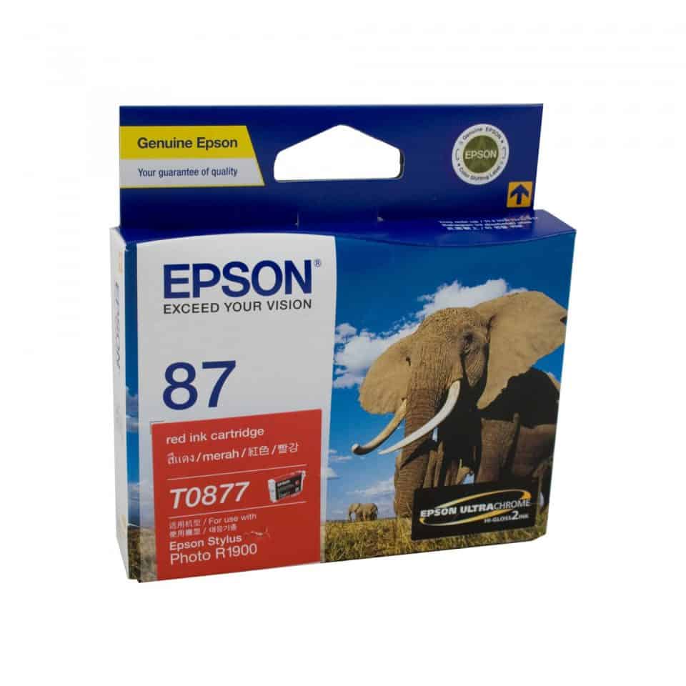 Epson T0877 Red Ink Cartridge