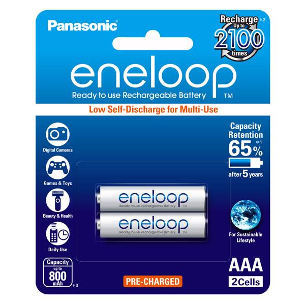 Eneloop AAA  2 pk  Rechargeable Batteries