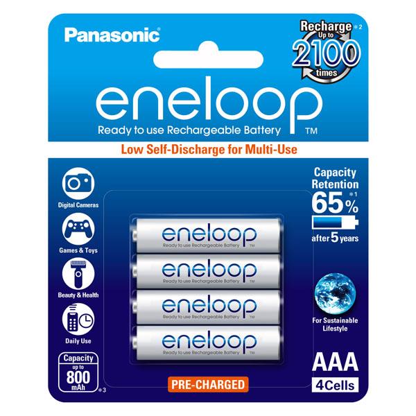 Eneloop AAA 4 pk Rechargeable Batteries