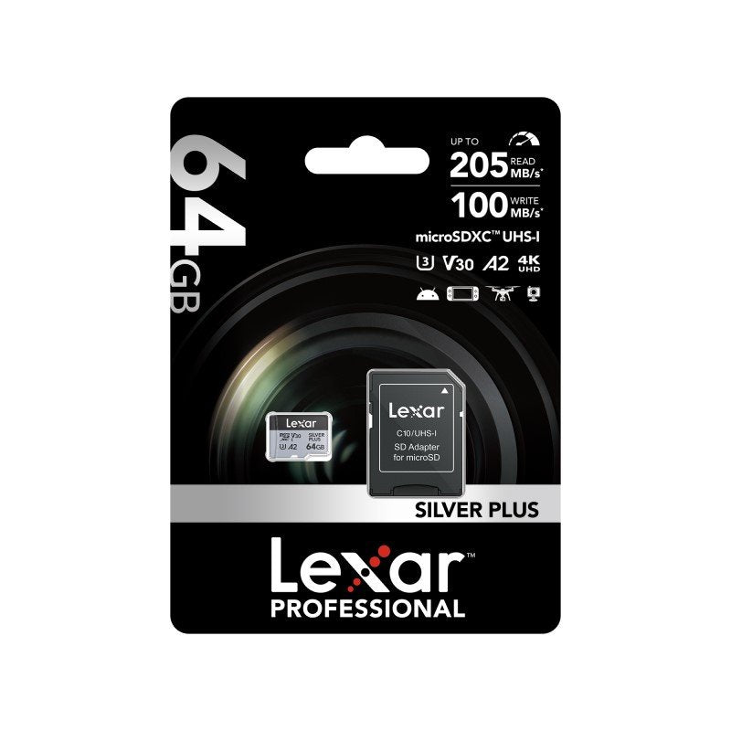 Lexar 64GB Micro SD Card 205MBS V30 – Ted's Cameras