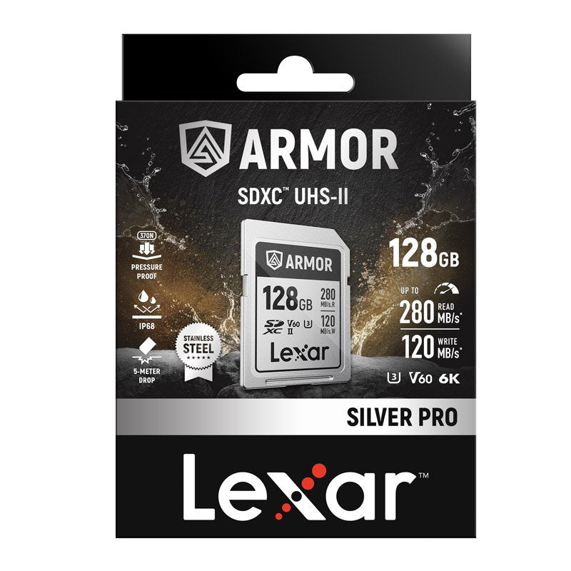 Lexar Professional ARMOR SILVER PRO 128GB SDXC Card UHS-II