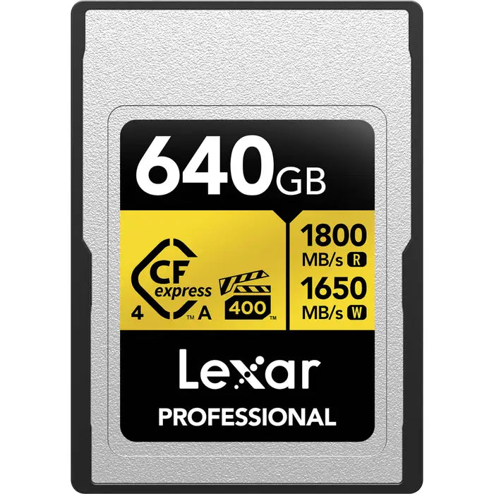 Lexar Pro 640GB 4.0 TYPE A CFExpress Card Gold Series 1800Mbs