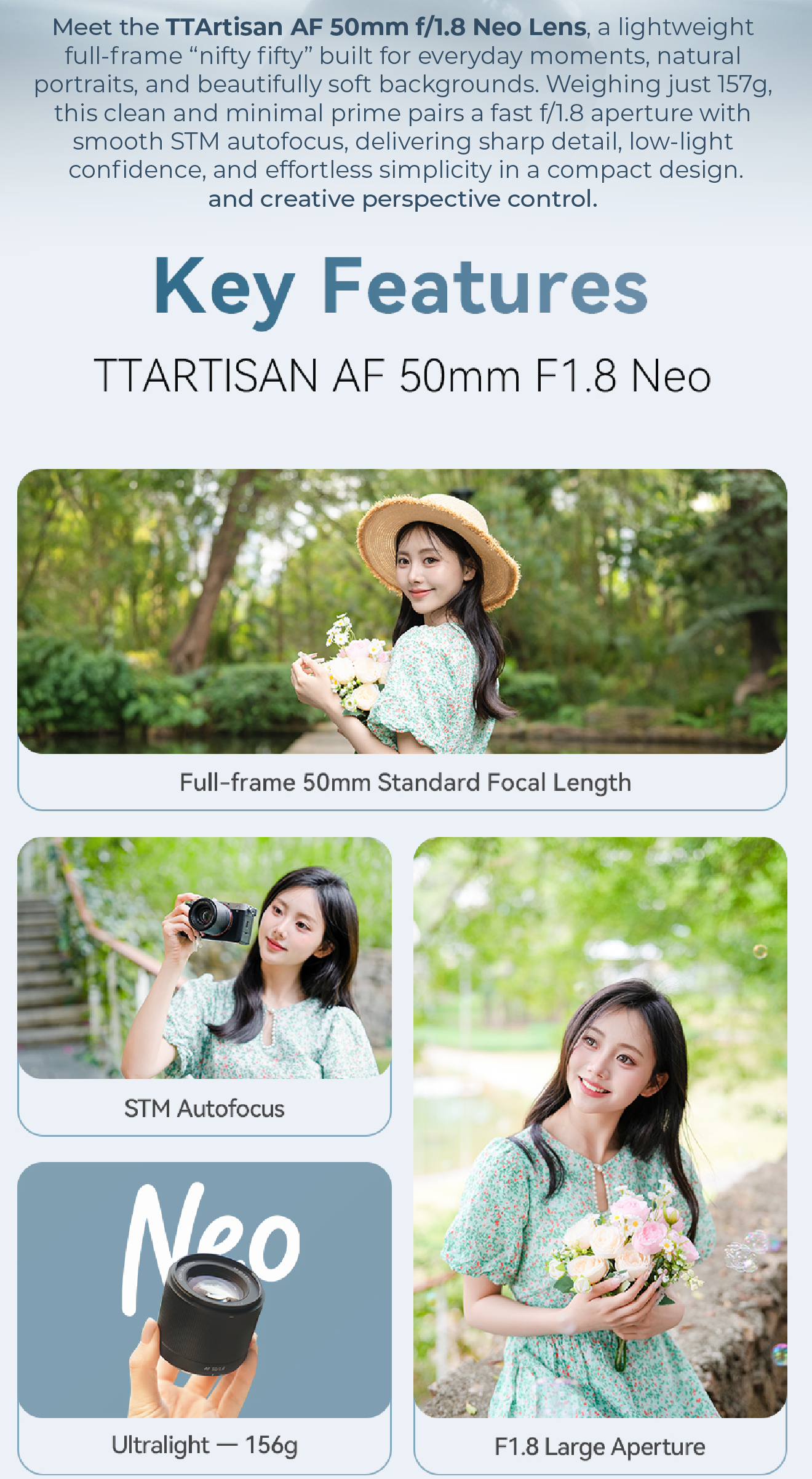 TTArtisan NEO 50mm f/1.8 AF Sony E Mount Lens
