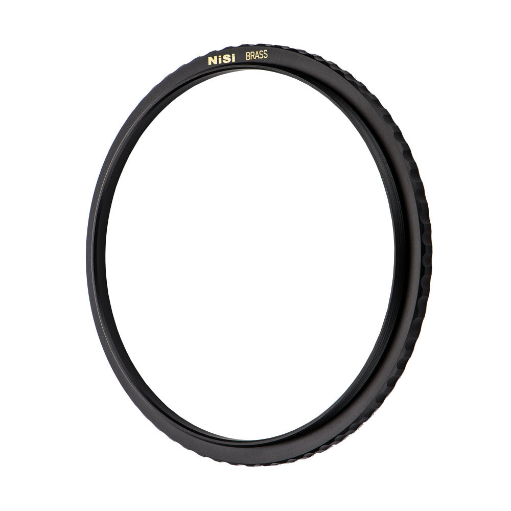 NiSi Brass Pro 77-82mm Step Up Ring on White Background