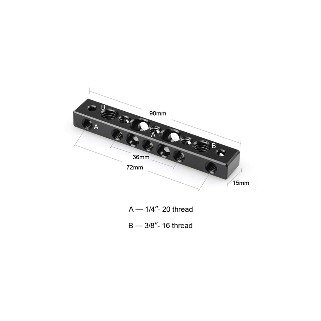 SmallRIG 1091 Cheese Bar with 1/4 Inch and 3/8 Inch Screw Hole