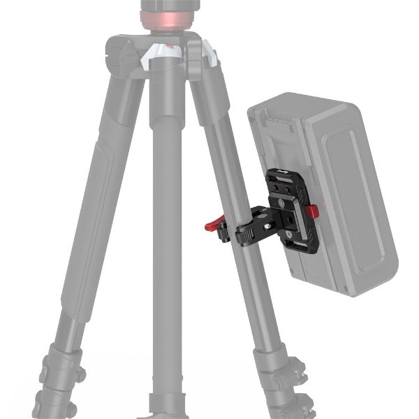 SmallRIG 2989 mini V Mount Battery Mount Plate with Crab Shaped Clamp on White Background