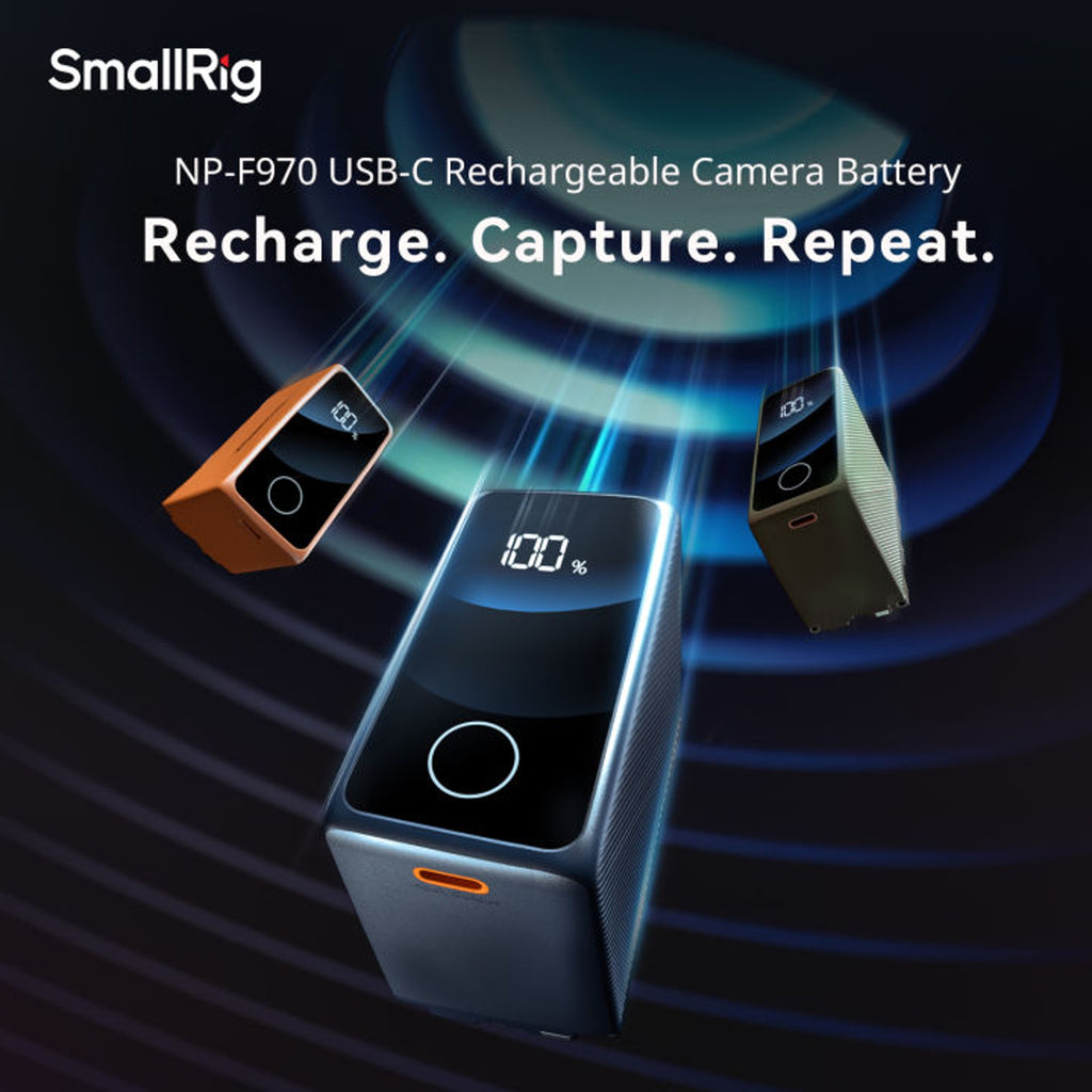 SmallRIG 4469 NP-F970 USB-C Rechargeable Camera Battery (Black)