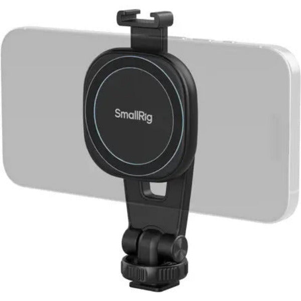 Black phone holder with 'SmallRig' branding on a white background