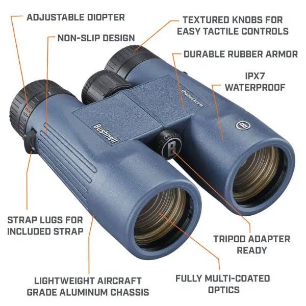Bushnell 10x42 H2O Waterproof Binoculars - Blue