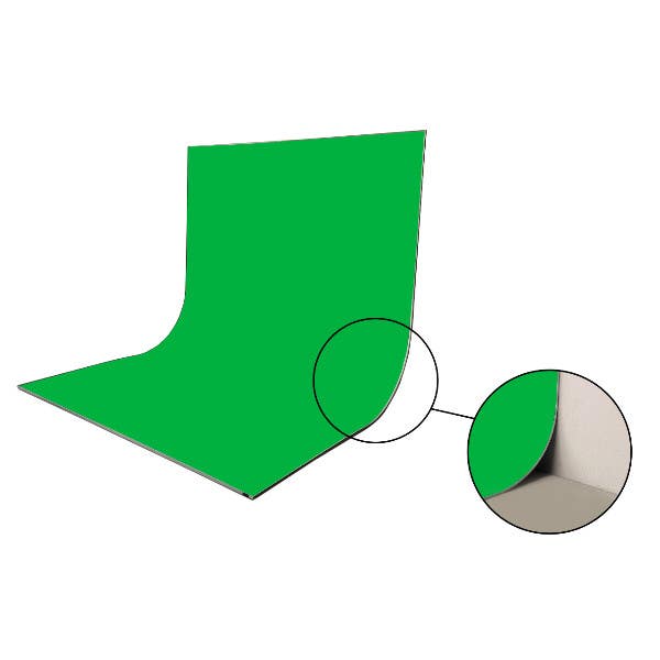 Easiframe Cyclorama Curved Background Fabric - Chroma Key Green