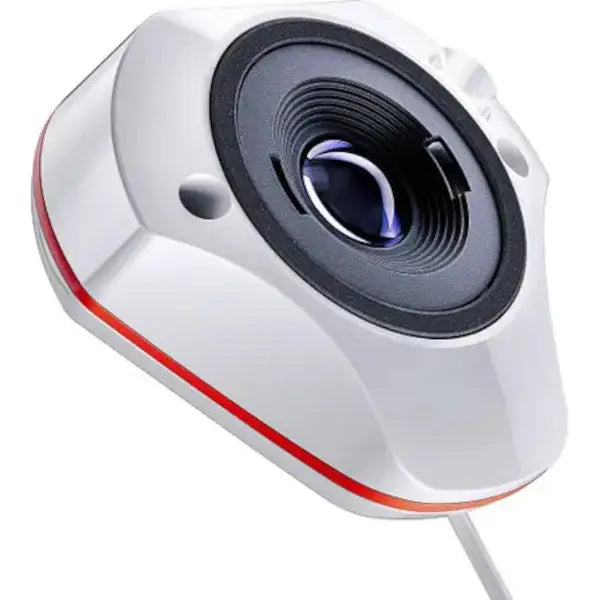 White USB camera with black lens on a white background