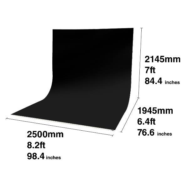 Easiframe Cyclorama Curved Background Fabric - Chroma Key Black