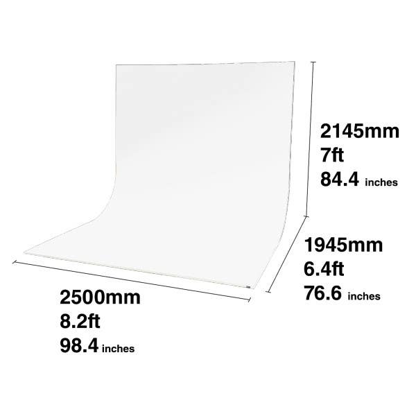 Easiframe Cyclorama Curved Background Fabric - Chroma Key White