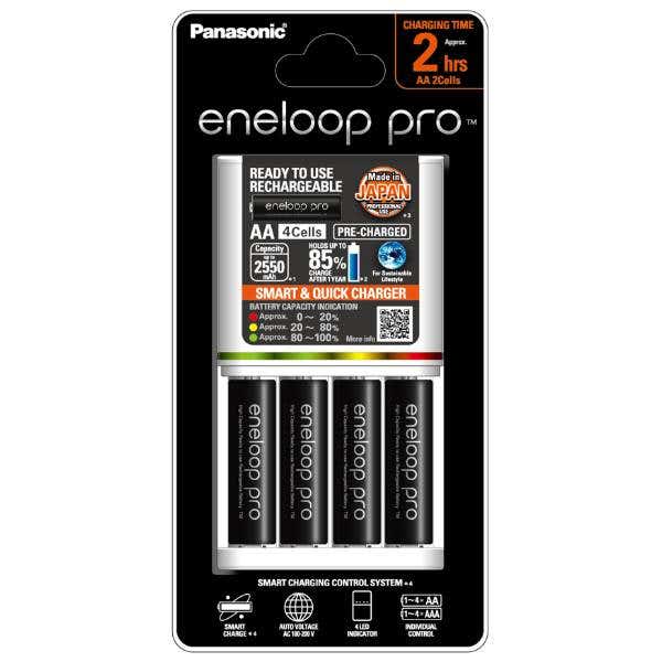 Eneloop PRO Quick Charger with 4x PRO AA Batteries