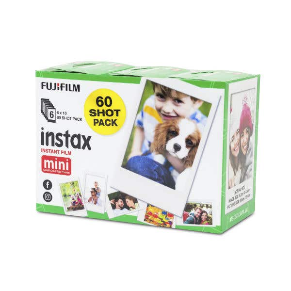 Fujifilm Instax Mini Instant Film - 60 Shot Pack - Limit 10 per customer
