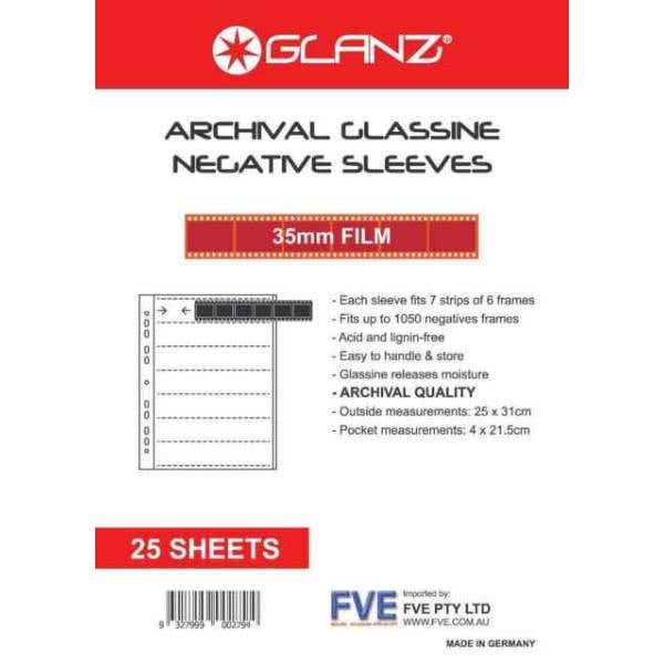 Glanz 35mm Profile Negative Sheets - 25 Sheets