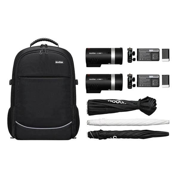 Godox AD300 Pro TTL Two Head, Umbrella & Softbox Flash Kit