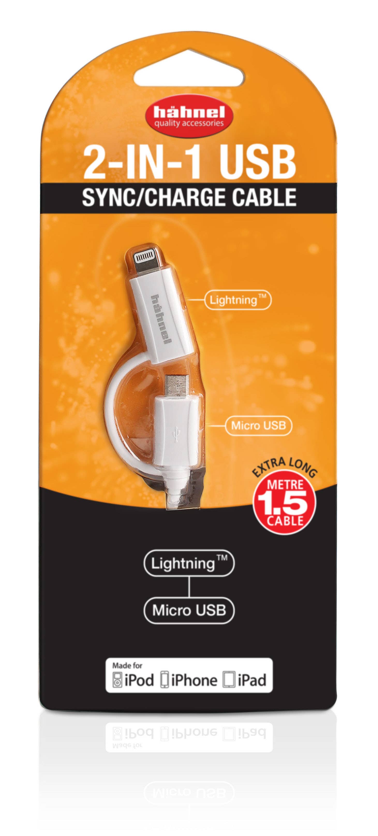 Hahnel Lightning + Micro USB 2 IN 1 Cable