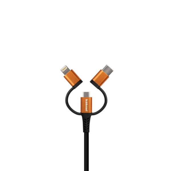 Hahnel 3-in-1 Tough Lightning/Micro USB/USB-C Cable