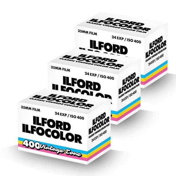 Ilford Ilfocolor 135 Colour Film 400 ISO - 24 Exp (3 Pack)