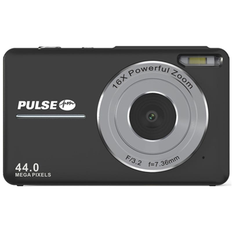 Pulse DC44 Digital Compact Camera w/32GB Card - Black