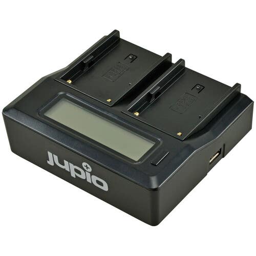 JUPIO Sony Dual Charger with LCD for Sony NPF Batteries