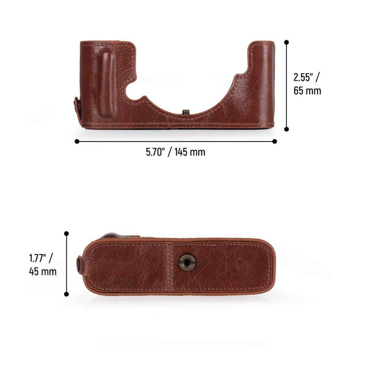 MegaGear Leather Case with Strap - Nikon ZFC - Tan