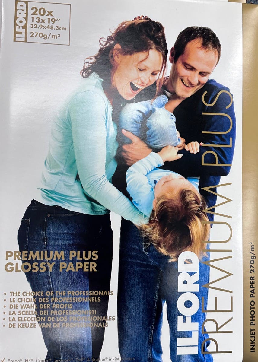 Ilford Premium Plus Paper A3+ Gloss 20 Sheets