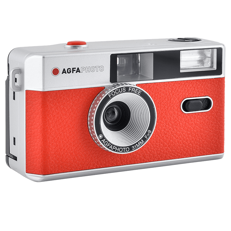 Agfa Retro 35mm Camera w/Flash - Red/Silver