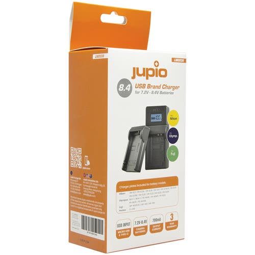 Jupio USB Charger for Nikon ENEL14/15/20/24 Batteries