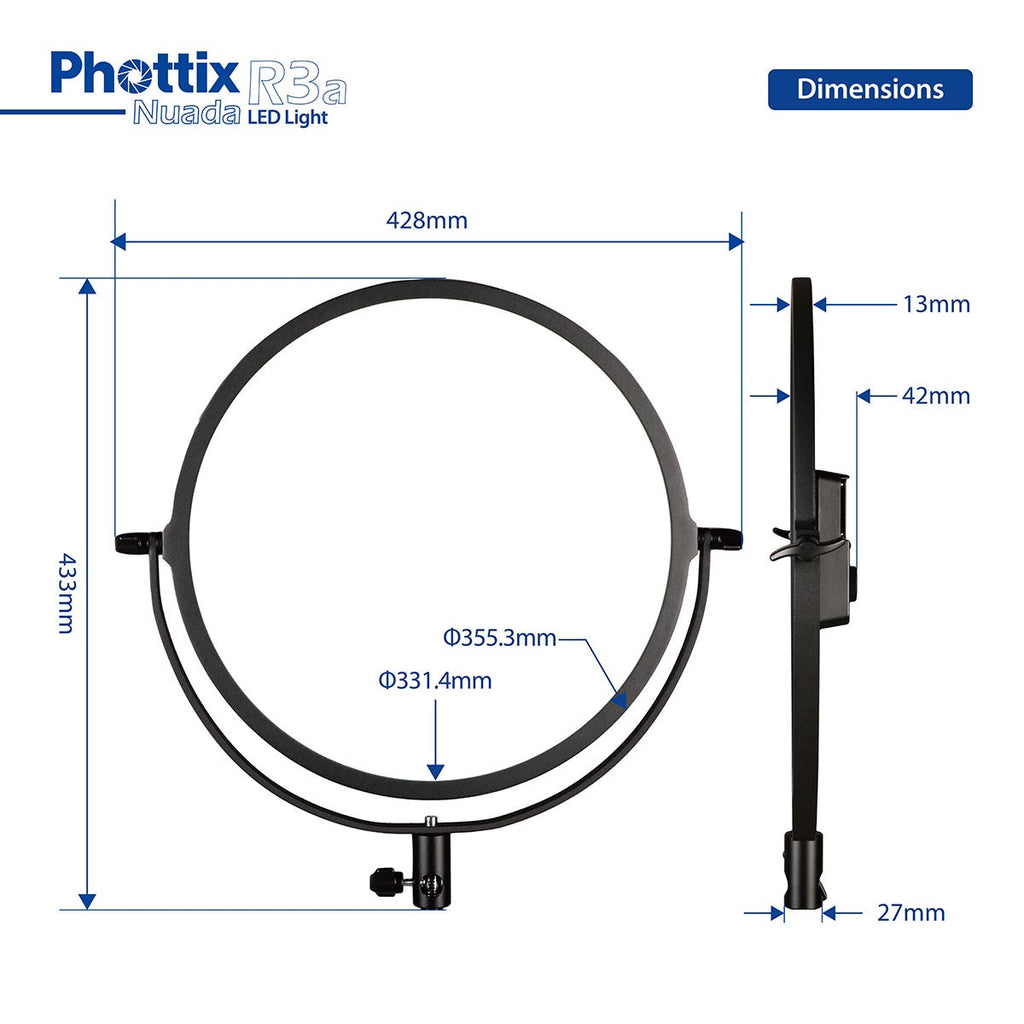 PHOTTIX NUADA R3a Twin LED Soft Light Kit w/Stands
