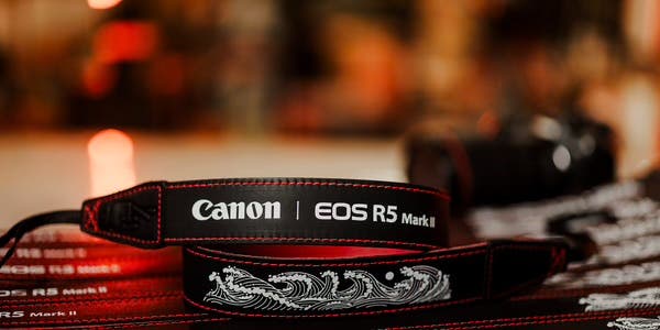 Lucky Camera Strap Leather - EOSR5II- Black