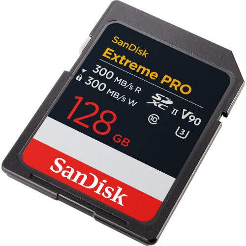 SanDisk Extreme PRO 128GB SDXC Card 300MBS R/W