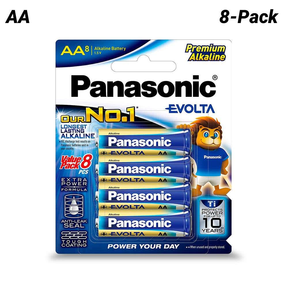 Panasonic Evolta AA 8x Pack Alkaline Battery