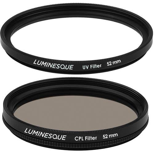 Luminesque 52mm Circular Polarizer & UV Slim Filter Kit