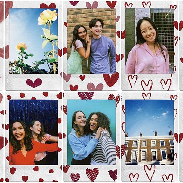 Fujifilm Instax Mini Instant Film - Heart Sketch Frame - 10pk