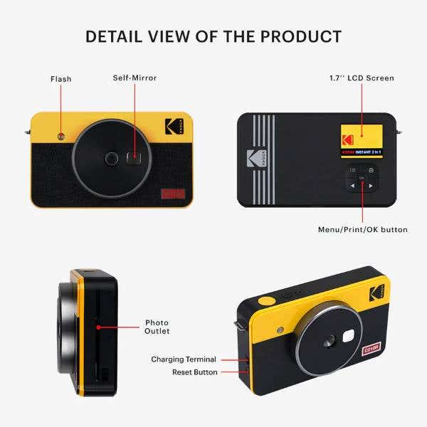 Kodak C210R Instant Camera - Black/Yellow