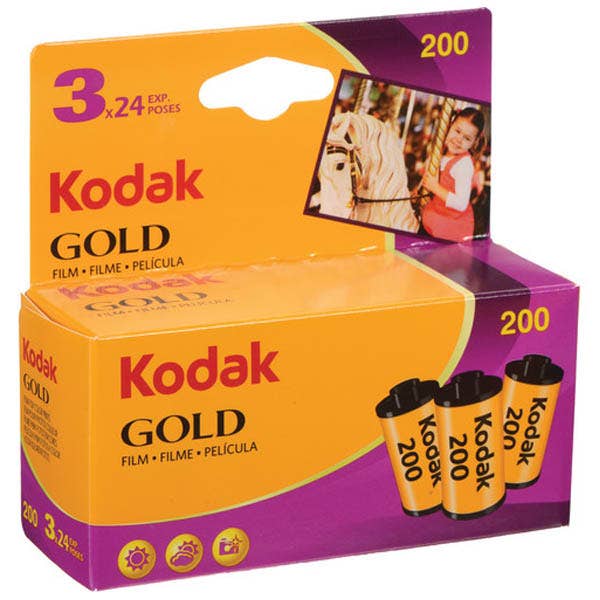 Kodak Gold 200 Colour Film 35mm 24exp - 3 Pack