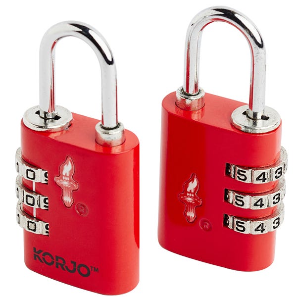 Korjo TSA Combination Lock - Duo Pack
