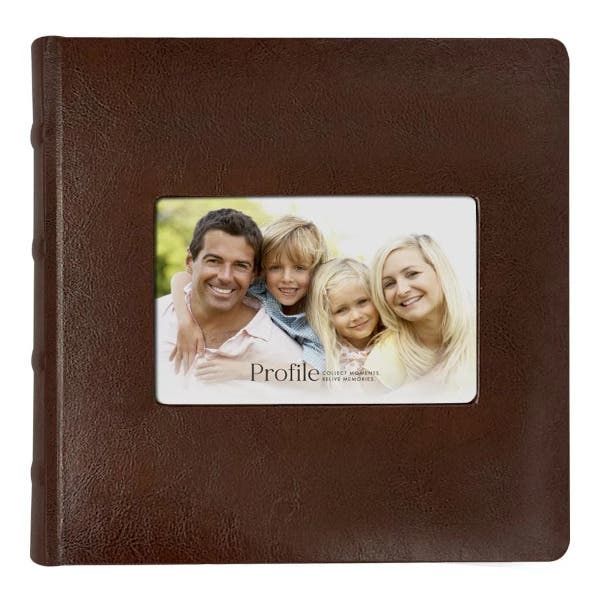 Prestige Coffee Brown Leather Photo Album - 200 Photos