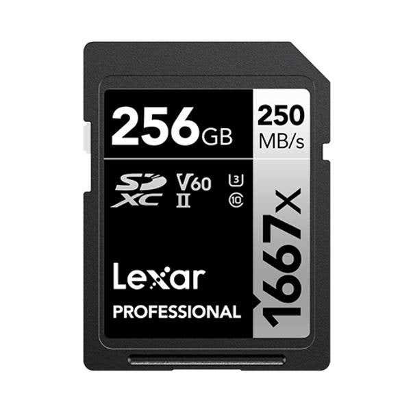 Lexar Pro 256GB 1667x SDXC Card 250Mbs UHSII