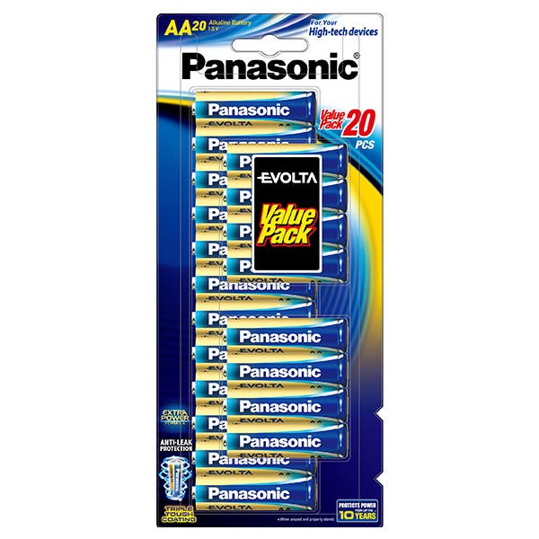 Panasonic Evolta AA 20x Pack Alkaline Battery