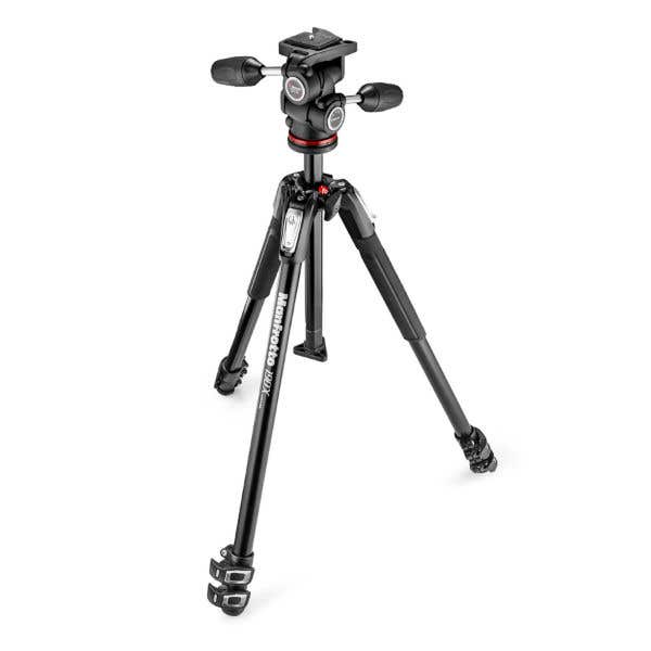 Manfrotto MK190X3+804MK2 3-way head tripod