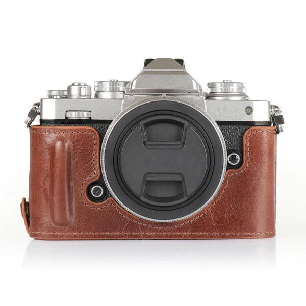 MegaGear Leather Case with Strap - Nikon ZFC - Tan