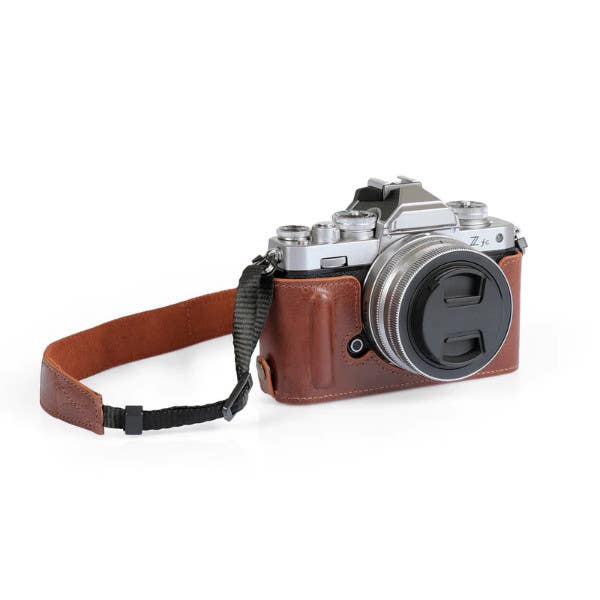 MegaGear Leather Case with Strap - Nikon ZFC - Tan