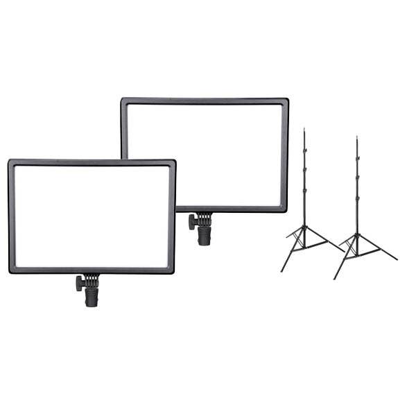 Nanlite Lumipad 25 Soft LED Panel - Twin Light & Stand Kit with Bag