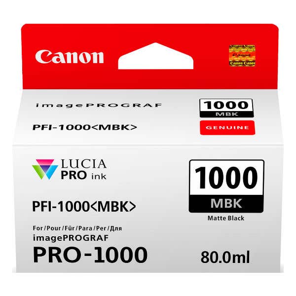 Canon PFI-1000MBK Matte Black Ink Tank - PRO-1000