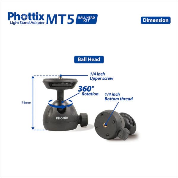 Phottix MT5 Light Stand Adaptor Kit