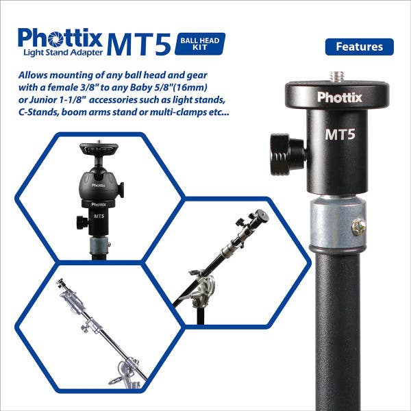 Phottix MT5 Light Stand Adaptor Kit