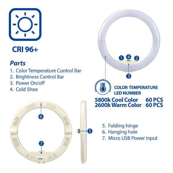 Phottix Nuada 10 LED Ring Light - 450 LUX